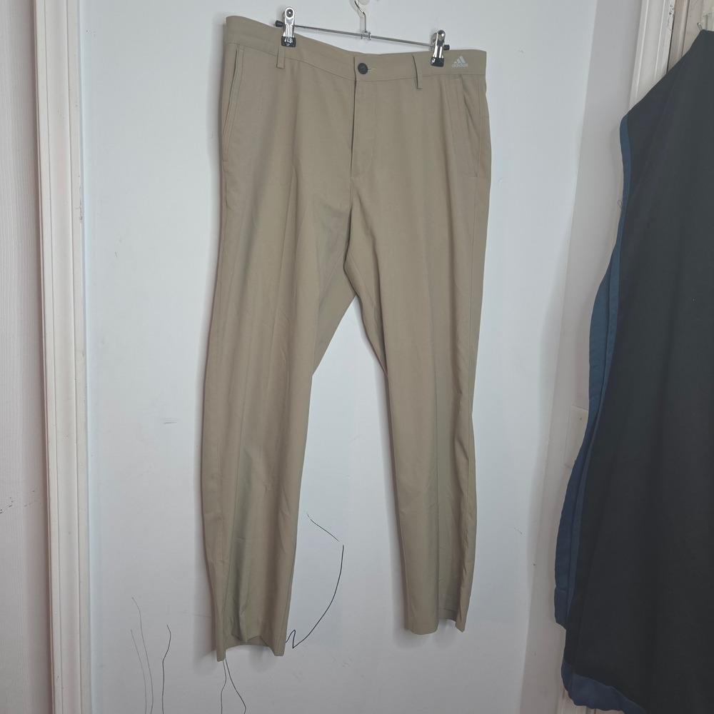 Adidas Golf Adizero‎ Mens Khaki Tan Flat Front Performance Pants 34x30